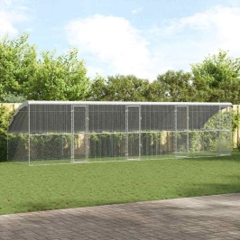 Vistu Būris Sudraba 800 X 200 X 198.5 Cm Cinkots Tērauds Vidaxl