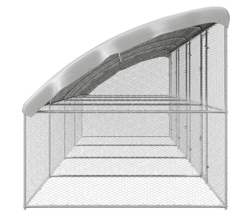 Vistu Būris Sudraba 800 X 200 X 198.5 Cm Cinkots Tērauds Vidaxl