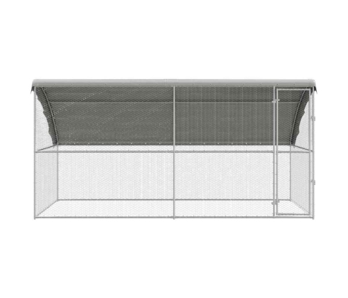 Vistu Būris Sudraba 400 X 200 X 198.5 Cm Cinkots Tērauds Vidaxl