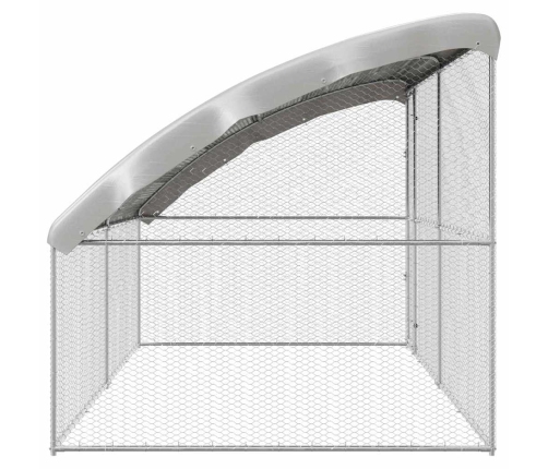 Vistu Būris Sudraba 400 X 200 X 198.5 Cm Cinkots Tērauds Vidaxl