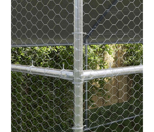 Vistu Būris Sudraba 600 X 200 X 198.5 Cm Cinkots Tērauds Vidaxl