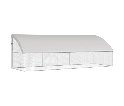 Vistu Būris Sudraba 600 X 200 X 198.5 Cm Cinkots Tērauds Vidaxl