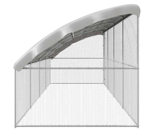 Vistu Būris Sudraba 800 X 200 X 198.5 Cm Cinkots Tērauds Vidaxl