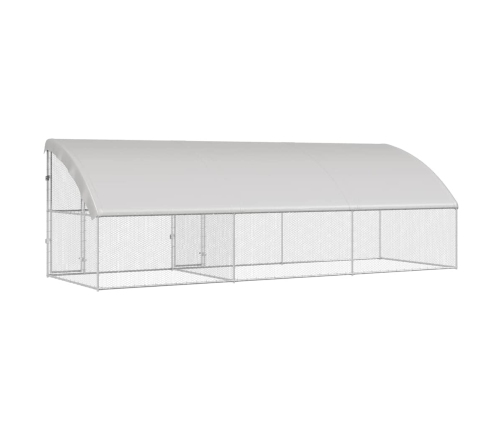 Vistu Būris Sudraba 600 X 200 X 198.5 Cm Cinkots Tērauds Vidaxl