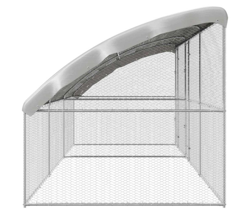 Vistu Būris Sudraba 600 X 200 X 198.5 Cm Cinkots Tērauds Vidaxl