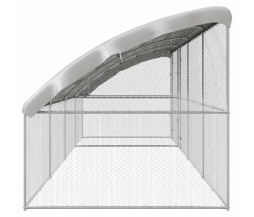 Vistu Būris Sudraba 800 X 200 X 198.5 Cm Cinkots Tērauds Vidaxl