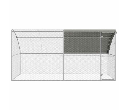 Vistu Būris Sudraba 400 X 200 X 198.5 Cm Cinkots Tērauds Vidaxl