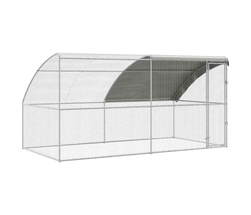 Vistu Būris Sudraba 400 X 200 X 198.5 Cm Cinkots Tērauds Vidaxl