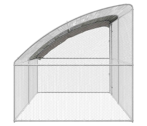 Vistu Būris Sudraba 400 X 200 X 198.5 Cm Cinkots Tērauds Vidaxl