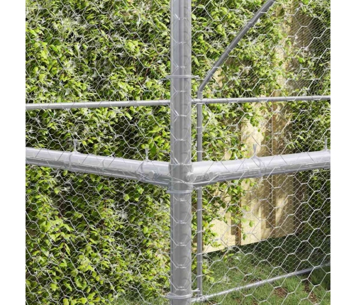 Vistu Būris Sudraba 600 X 200 X 198.5 Cm Cinkots Tērauds Vidaxl