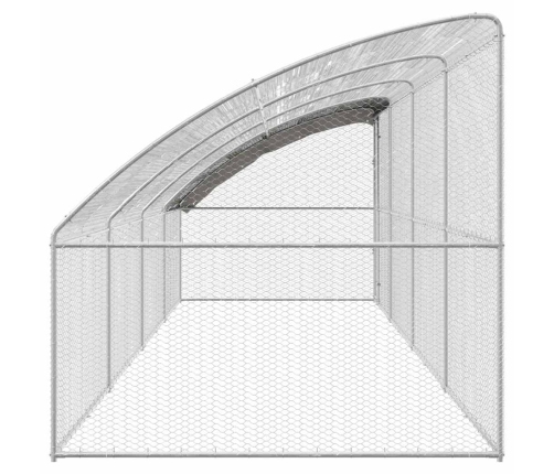 Vistu Būris Sudraba 800 X 200 X 198.5 Cm Cinkots Tērauds Vidaxl
