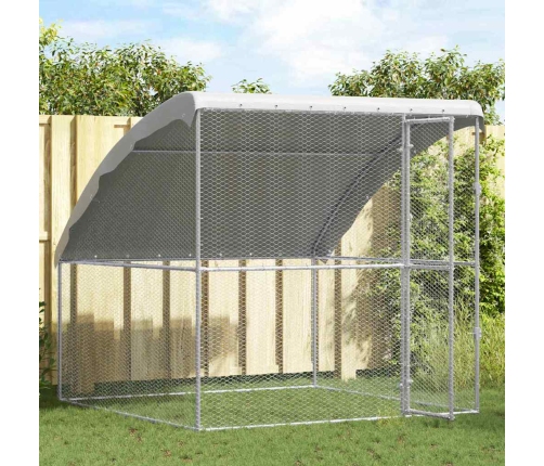 Vistu Būris Sudraba 2 X 2 X 2 M Cinkots Tērauds Vidaxl