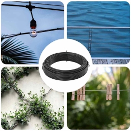 Žoga Saistīšanas Stieple Antracīta 25 M Pvc Pārklāts Tērauds Vidaxl