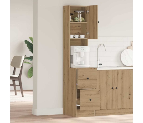 Virtuves Skapis Ar Atvilktni Ar Plauktu Amatnieku Ozola Inženierijas Koks Vidaxl