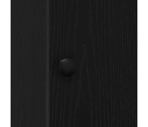 Virtuves Skapis Ar Atvilktni Ar Plauktu Ar Uzglabāšanu Ar Durvīm Melns Ozols Inženierijas Koks Vidaxl