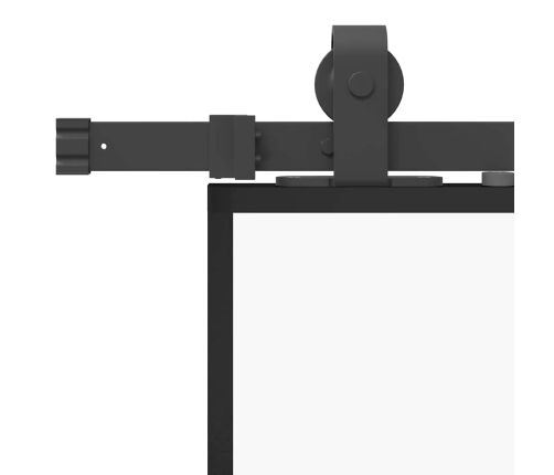 Bīdāmās Durvis Ar Stiprinājumiem, Melns, Stikls, 76X205 Cm Vidaxl