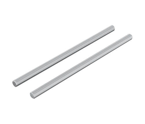 Vītņu Stienis 2 Pcs Sudraba 6 X 120 Mm Tērauds Vidaxl