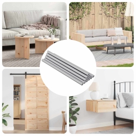 Vītņu Stienis 12 Pcs Sudraba 6 X 120 Mm Tērauds Vidaxl