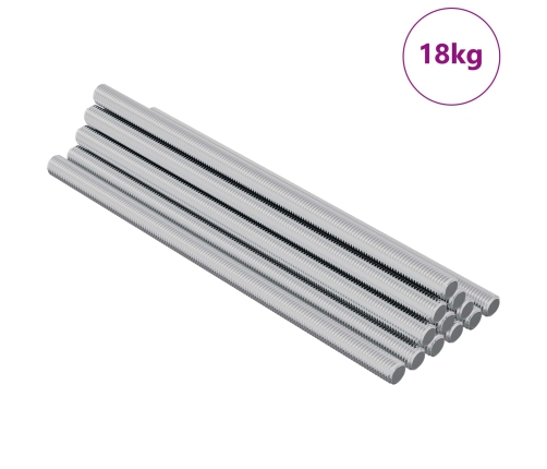 Vītņu Stienis 900 Pcs Sudraba Tērauds Vidaxl