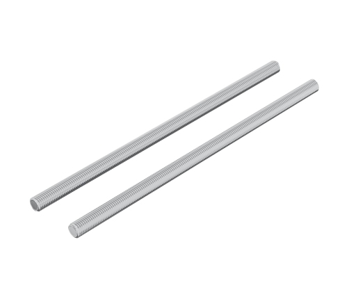 Vītņu Stienis 2 Pcs Sudraba 6 X 135 Mm Tērauds Vidaxl