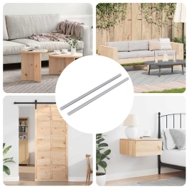 Vītņu Stienis 2 Pcs Sudraba 6 X 170 Mm Tērauds Vidaxl