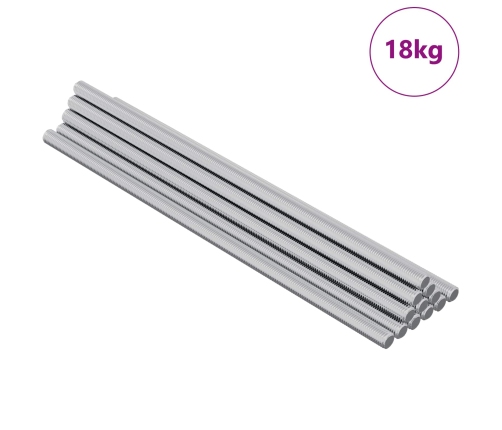 Vītņu Stienis 600 Pcs Sudraba Tērauds Vidaxl