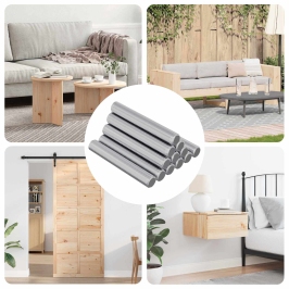 Vītņu Stienis 1000 Pcs Sudraba Tērauds Vidaxl