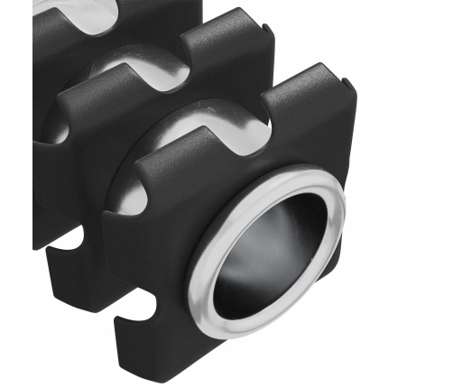 Vītne Caurules Ieliktnis 12 Pcs Melns Un Sudrabains Vidaxl