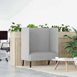 Augstās Atzveltnes Dīvāns Mākoņu Pelēks 109X56X121 Cm Audums Vidaxl