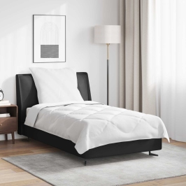 Visu Sezonu Segas Cits Ar Spilvenu Balts 135 X 220 Cm Mikrošķiedra Vidaxl