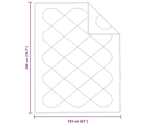 Ziemas Gultas Pārklājs Komplekts Ar Spilvenu 2 Pcs Balts 155 X 200 Cm