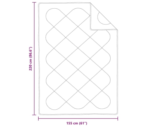 Ziemas Gultas Pārklājs Komplekts Ar Spilvenu 2 Pcs Balts 155 X 220 Cm