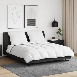 Ziemas Gultas Pārklājs Komplekts Ar Spilvenu 3 Pcs Balts 200 X 220 Cm