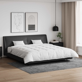 Ziemas Gultas Pārklājs Komplekts Ar Spilvenu 3 Pcs Balts 240 X 220 Cm