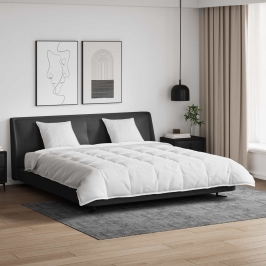 Ziemas Gultas Pārklājs Komplekts Ar Spilvenu 3 Pcs Balts 240 X 220 Cm