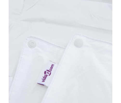 Ziemas Gultas Pārklājs Komplekts Ar Spilvenu 3 Pcs Balts 240 X 220 Cm