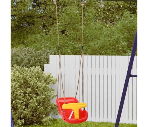 Bērnu Šūpulis Ar Drošības Jostu Un Regulējamu Virvi, Plastmasa Vidaxl