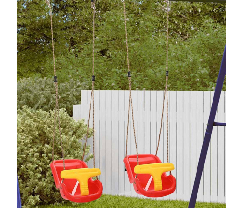 Bērnu Šūpoles Ar Drošības Jostām Un Regulējamām Virvēm Vidaxl