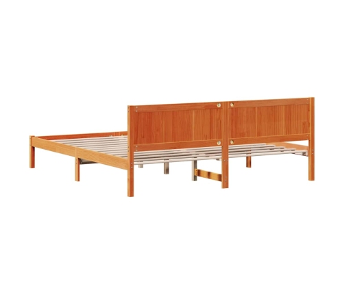 Vaska Brūnas Gultas Rāmis Vaska Brūna Masīvkoks 200 X 200 Cm Vidaxl