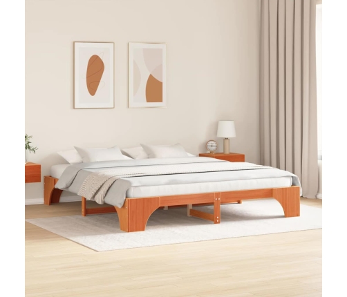 Vaskots Brūns Gultas Rāmis 200X200 Cm Masīvkoka Vidaxl