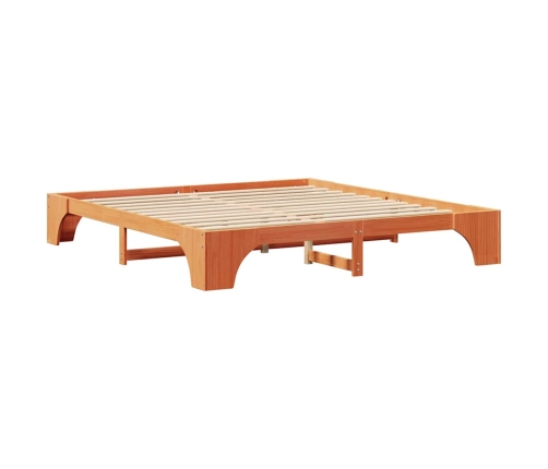 Vaskots Brūns Gultas Rāmis 200X200 Cm Masīvkoka Vidaxl