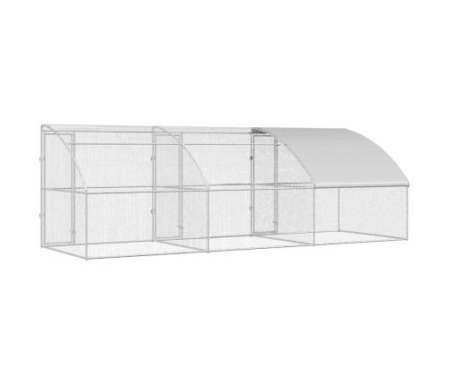 Vistu Būris Sudraba 600 X 200 X 198.5 Cm Cinkots Tērauds Vidaxl