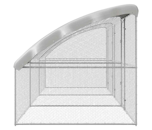 Vistu Būris Sudraba 600 X 200 X 198.5 Cm Cinkots Tērauds Vidaxl