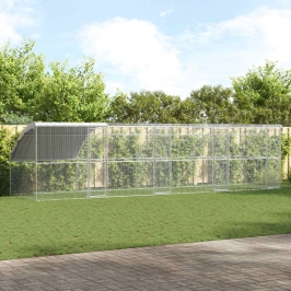 Vistu Būris Sudraba 800 X 200 X 198.5 Cm Cinkots Tērauds Vidaxl