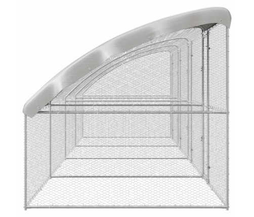 Vistu Būris Sudraba 800 X 200 X 198.5 Cm Cinkots Tērauds Vidaxl