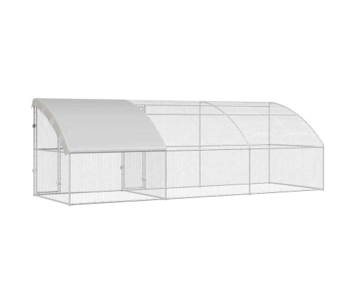 Vistu Būris Sudraba 600 X 200 X 198.5 Cm Cinkots Tērauds Vidaxl