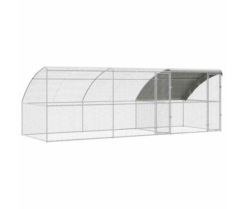 Vistu Būris Sudraba 600 X 200 X 198.5 Cm Cinkots Tērauds Vidaxl