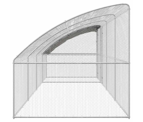 Vistu Būris Sudraba 800 X 200 X 198.5 Cm Cinkots Tērauds Vidaxl