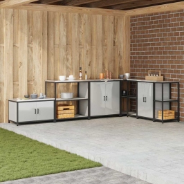 Virtuves Uzglabāšanas Plaukts Sudraba 60 X 50 X 92 Cm Vidaxl