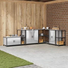 Virtuves Uzglabāšanas Plaukts Sudraba 60 X 50 X 92 Cm Vidaxl